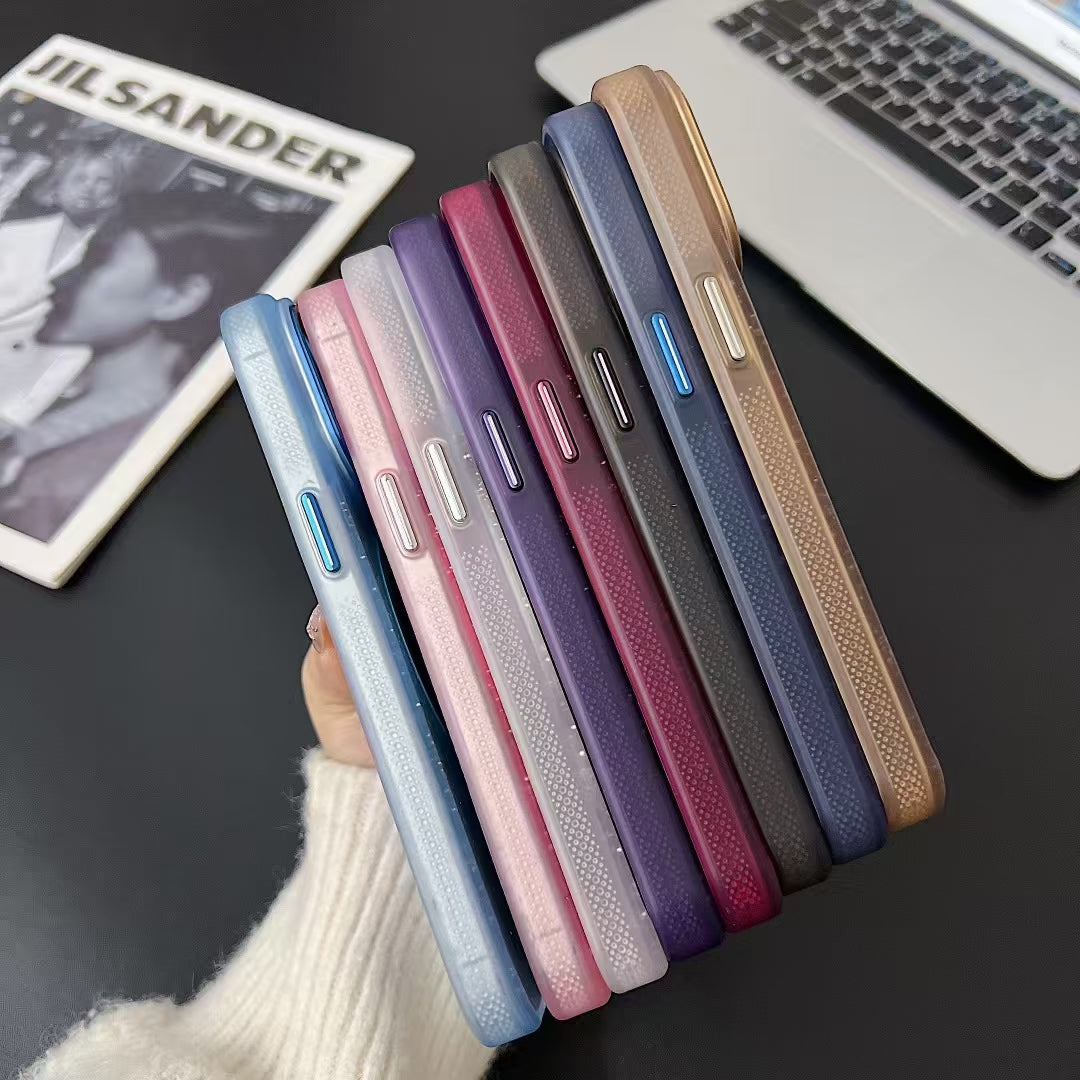 Wholesale Phone Cases | Customizable | Factory Direct Sparkly Glitter iPhone Case with Magnetic Ring | Metal Camera Frame | Magsafe Charging Support | Shockproof Soft Cover