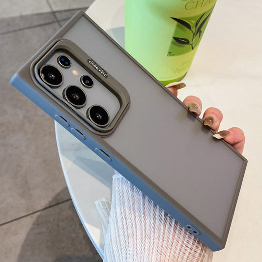 Matte Translucent Case for Samsung Galaxy S25, galaxy z fold7, galaxy s24 – Shockproof Hard Back with Colored Frame & Camera Lens Protector