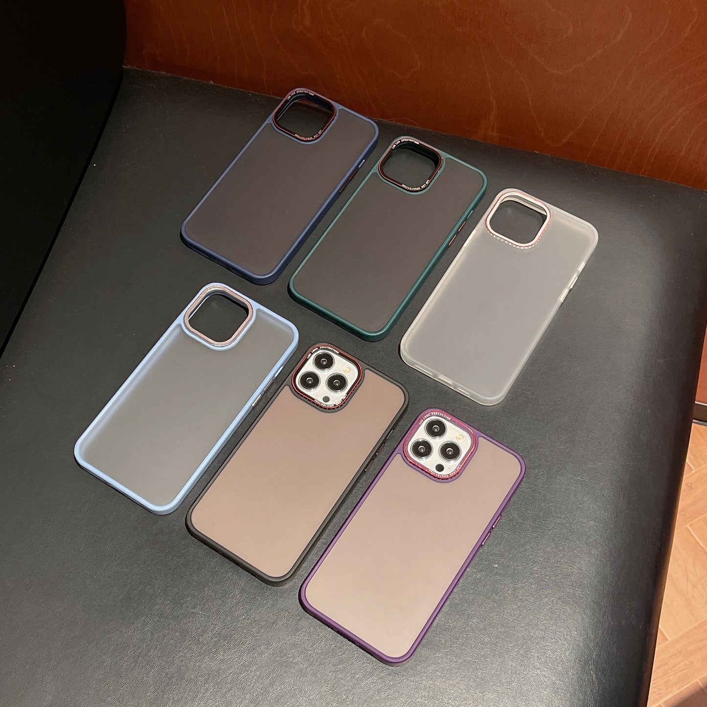 Matte Lycra Soft Edge Phone Case with Metal Camera Ring Shockproof Smooth Touch Design for iPhone 17 17 Pro 17 Pro Max