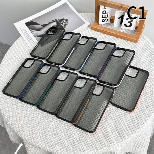 C1 Matte Frosted Shockproof Phone Case with Color Edge Design Slim Protective Cover for iPhone 17 17 Pro 17 Pro Max – Anti-Fingerprint & Soft Touch