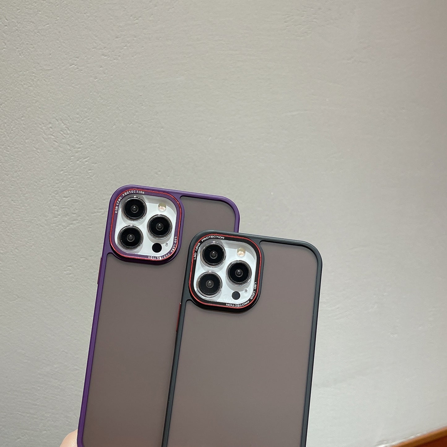 Matte Lycra Soft Edge Phone Case with Metal Camera Ring Shockproof Smooth Touch Design for iPhone 17 17 Pro 17 Pro Max