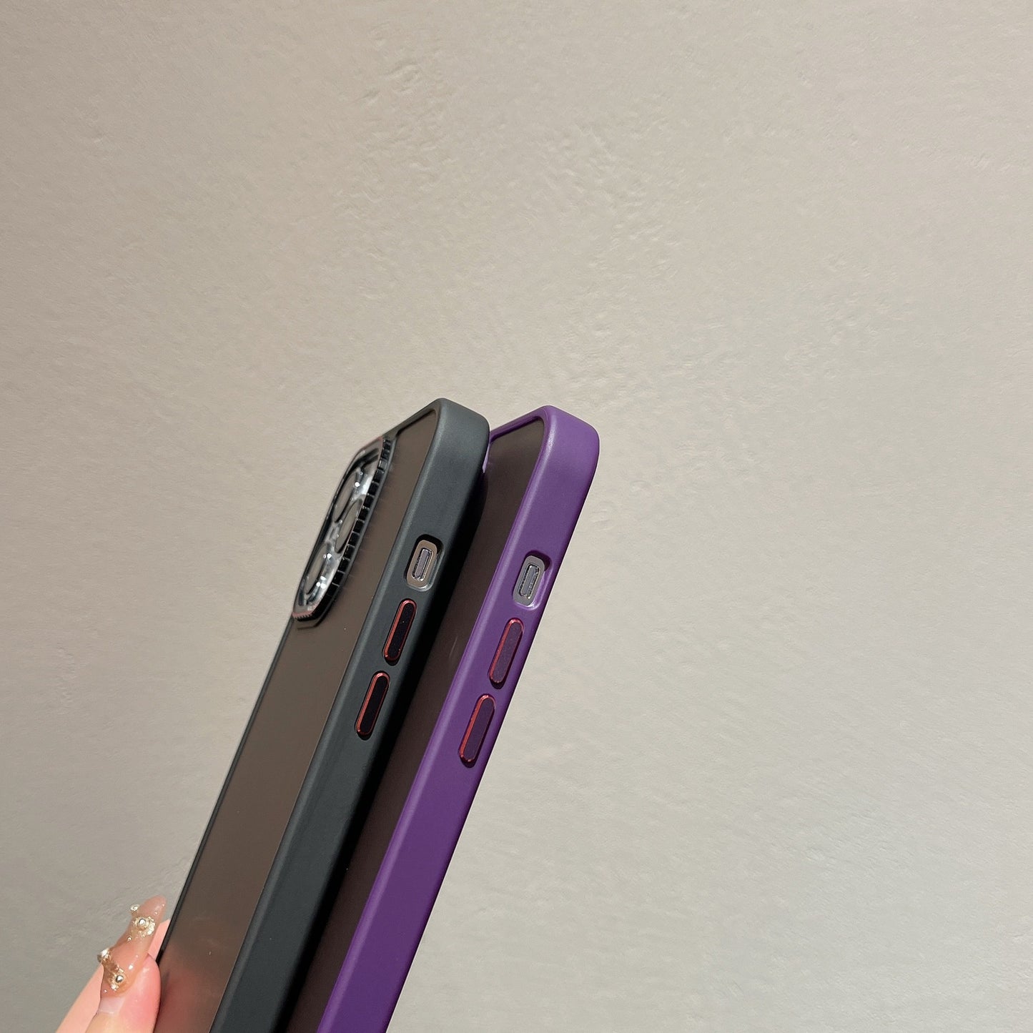 Matte Lycra Soft Edge Phone Case with Metal Camera Ring Shockproof Smooth Touch Design for iPhone 17 17 Pro 17 Pro Max