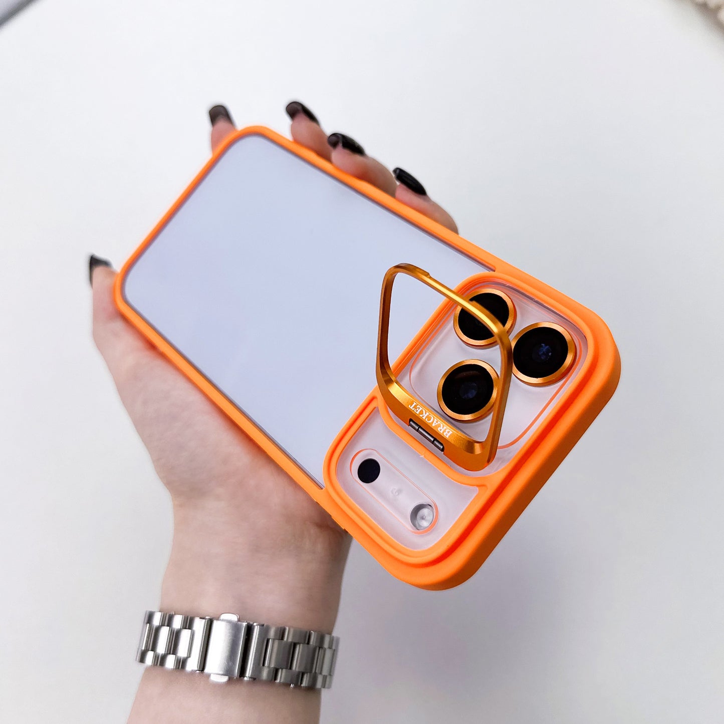 U1 Acrylic iPhone 17 Case with Camera Stand | Clear Shockproof Design