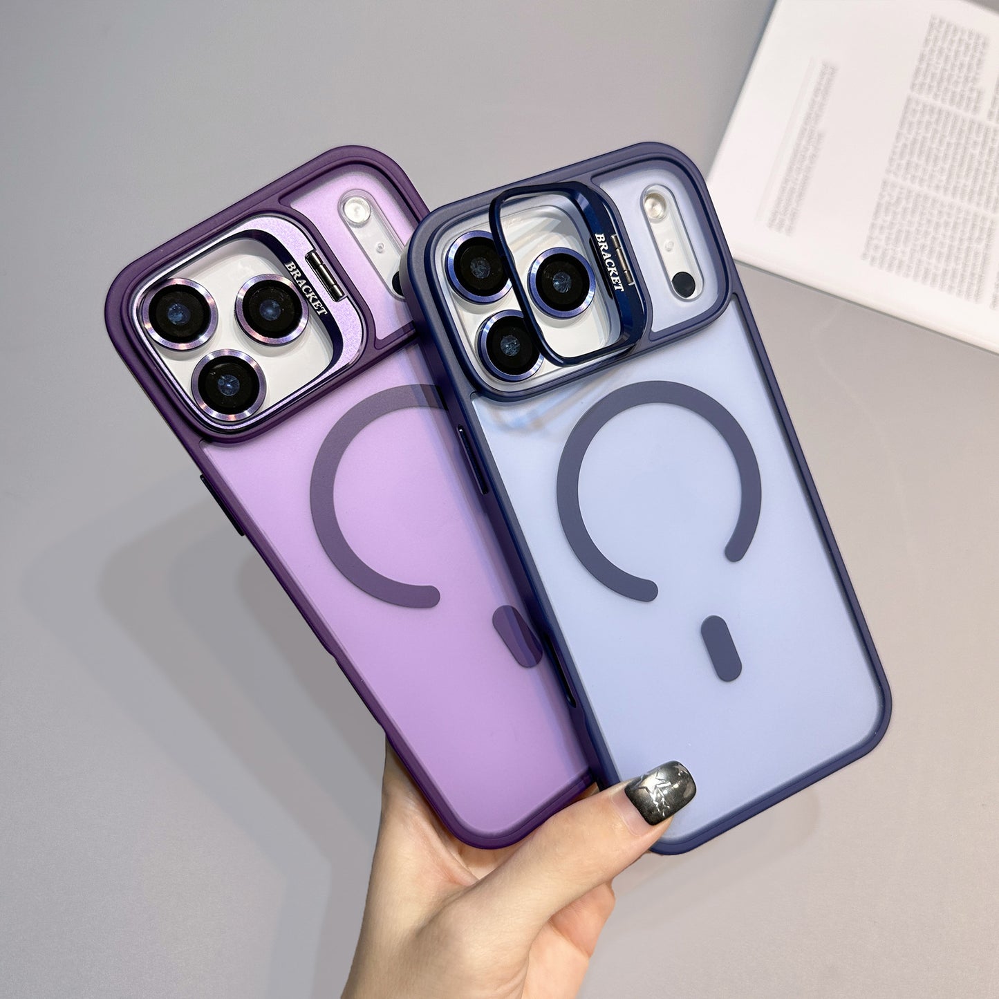 U4 New Matte Magnetic Case for iPhone 17 – Camera Kickstand + Free Cleaning Kit