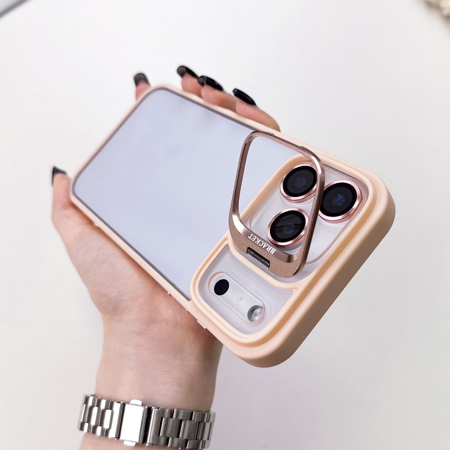 U1 Acrylic iPhone 17 Case with Camera Stand | Clear Shockproof Design