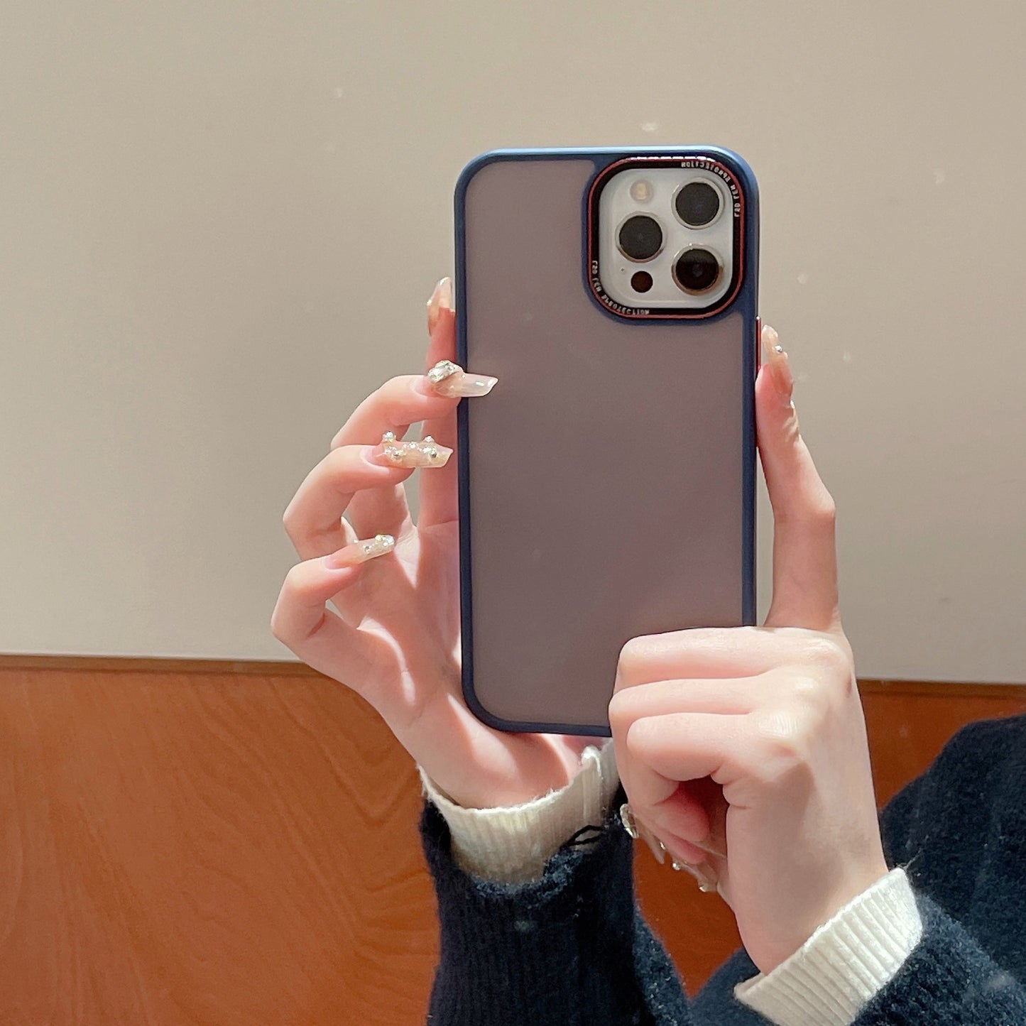 Matte Lycra Soft Edge Phone Case with Metal Camera Ring Shockproof Smooth Touch Design for iPhone 17 17 Pro 17 Pro Max