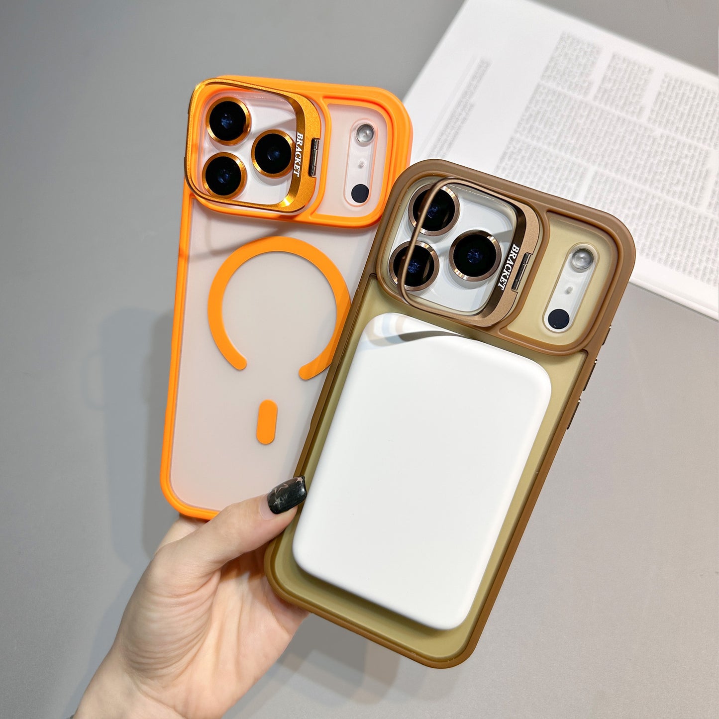 U4 New Matte Magnetic Case for iPhone 17 – Camera Kickstand + Free Cleaning Kit