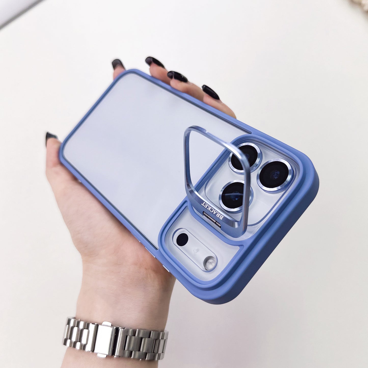 U1 Acrylic iPhone 17 Case with Camera Stand | Clear Shockproof Design