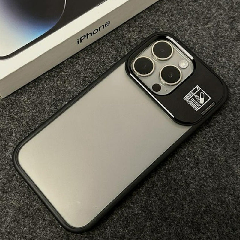 D1 Frosted Texture iPhone 17 Case with Built-in Kickstand Lens Guard – Elegant Matte Finish & Drop Resistant