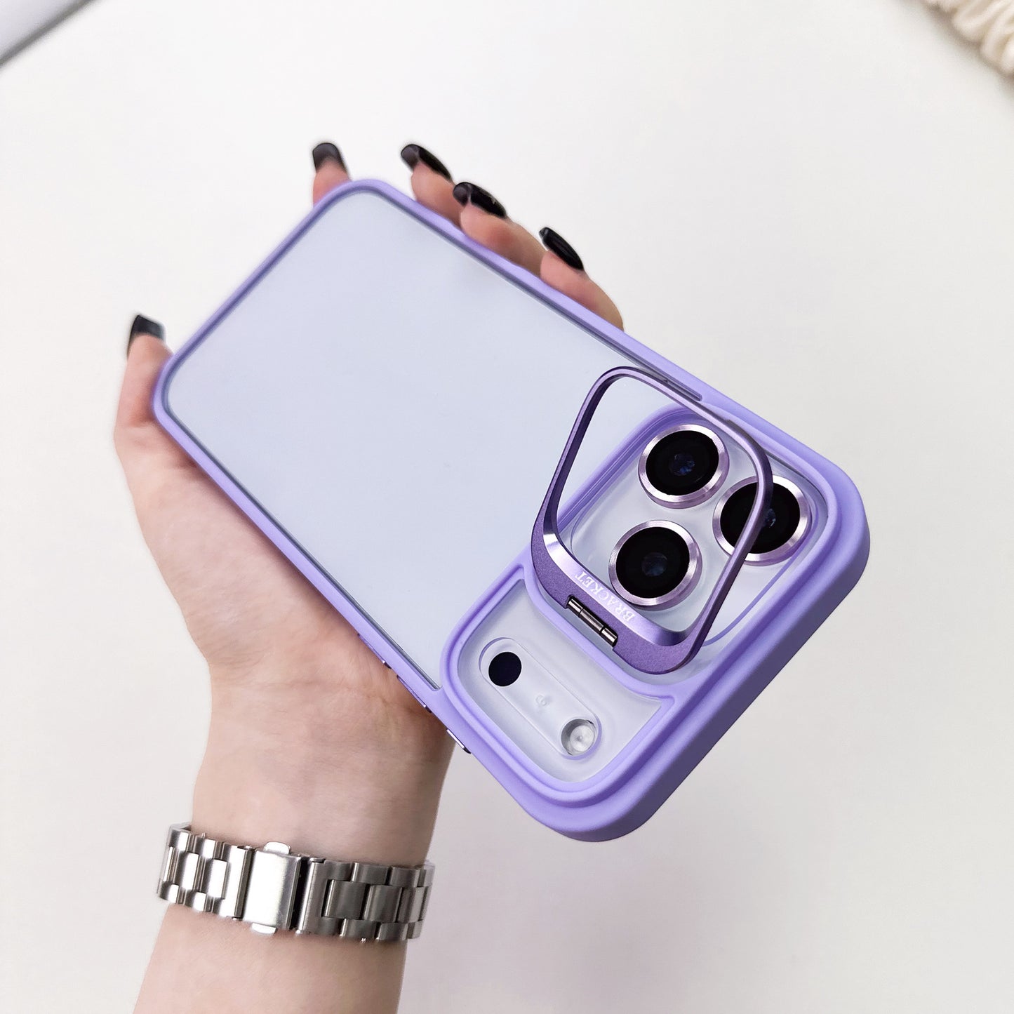 U1 Acrylic iPhone 17 Case with Camera Stand | Clear Shockproof Design