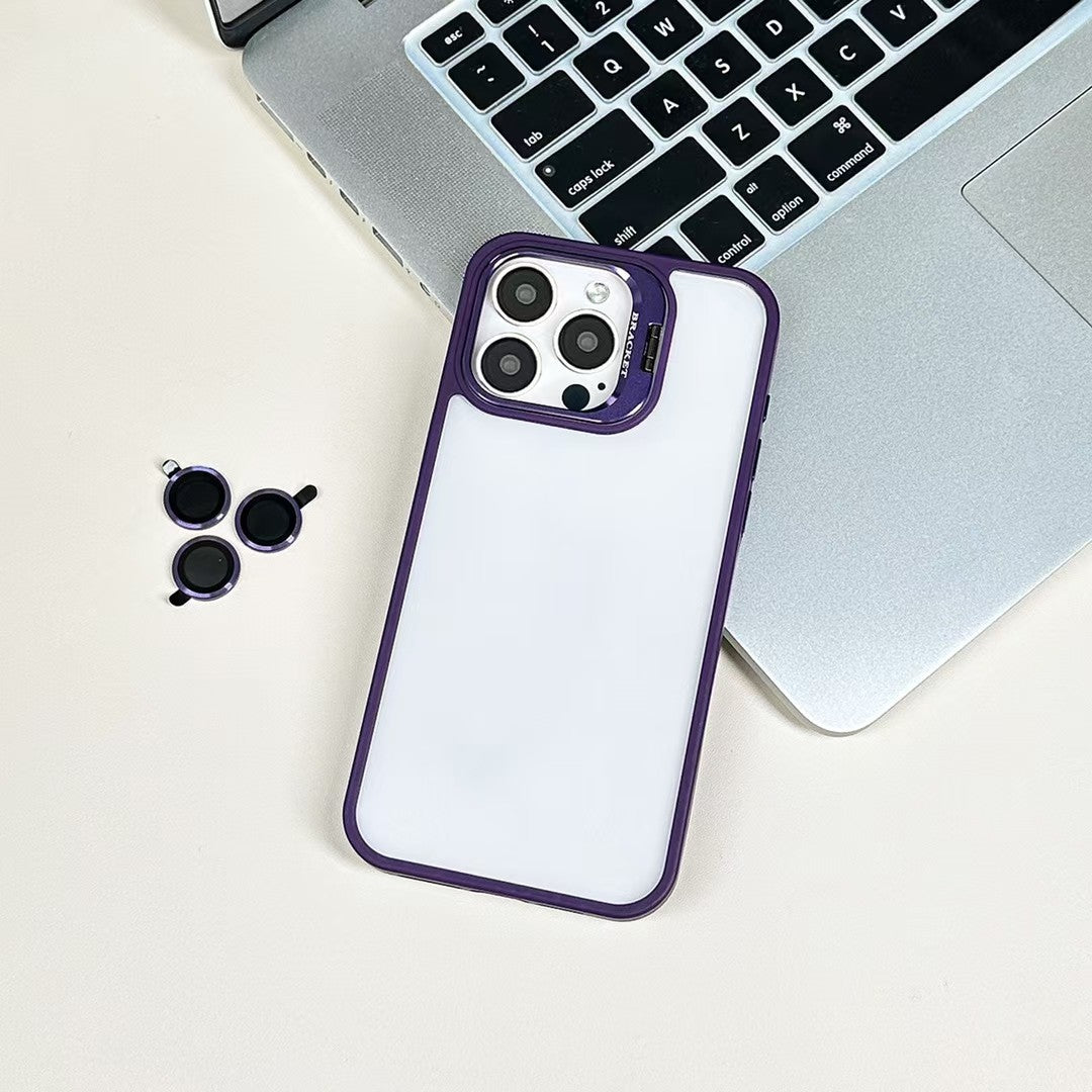 Wholesale Acrylic Phone Case with Foldable Kickstand and Cleaning Kit Compatible with Iphone 17 Series Shockproof clear Protective Cover