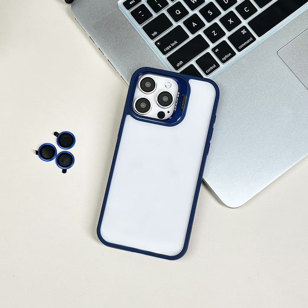 Wholesale Acrylic Phone Case with Foldable Kickstand and Cleaning Kit Compatible with Iphone 17 Series Shockproof clear Protective Cover