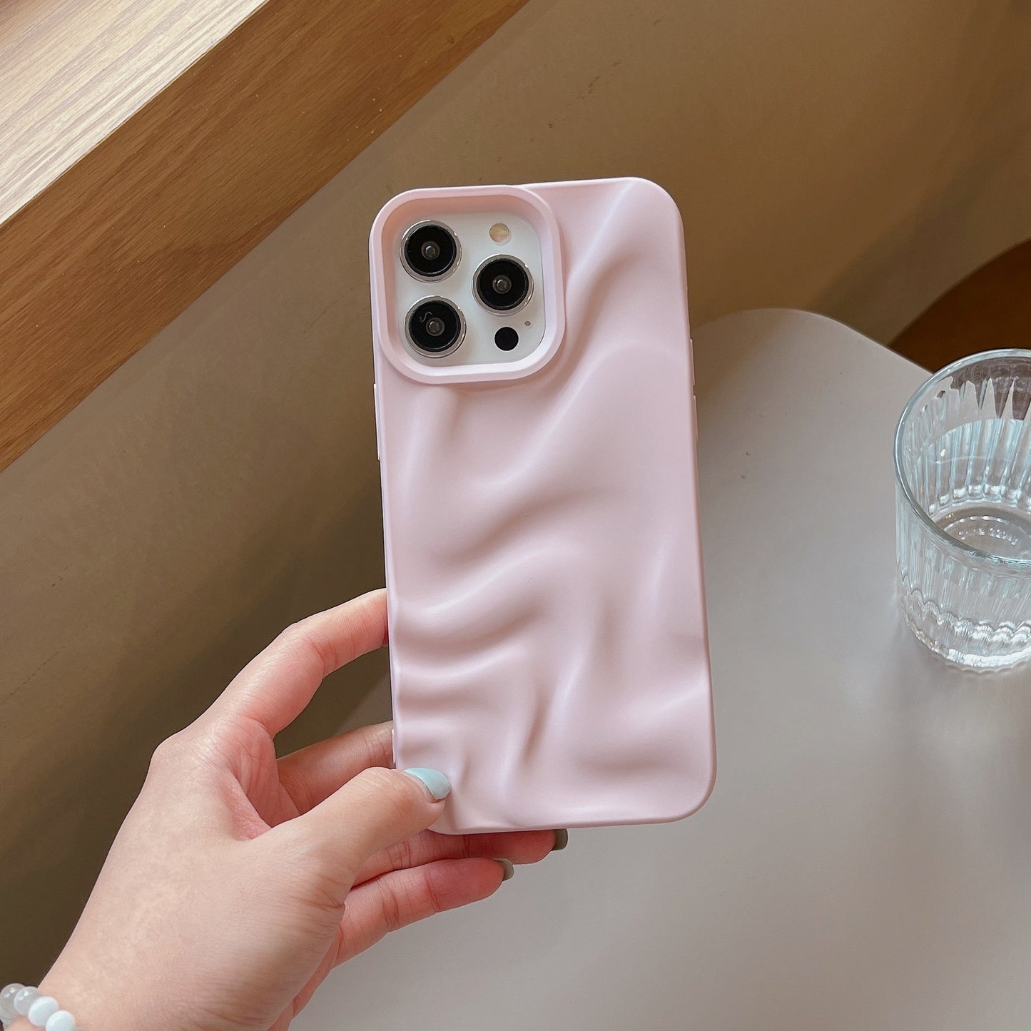 Wavy Texture Silicone Case Custom Colors Shockproof Matte Phone Cover for iPhone Samsung Xiaomi Models Wholesale Available