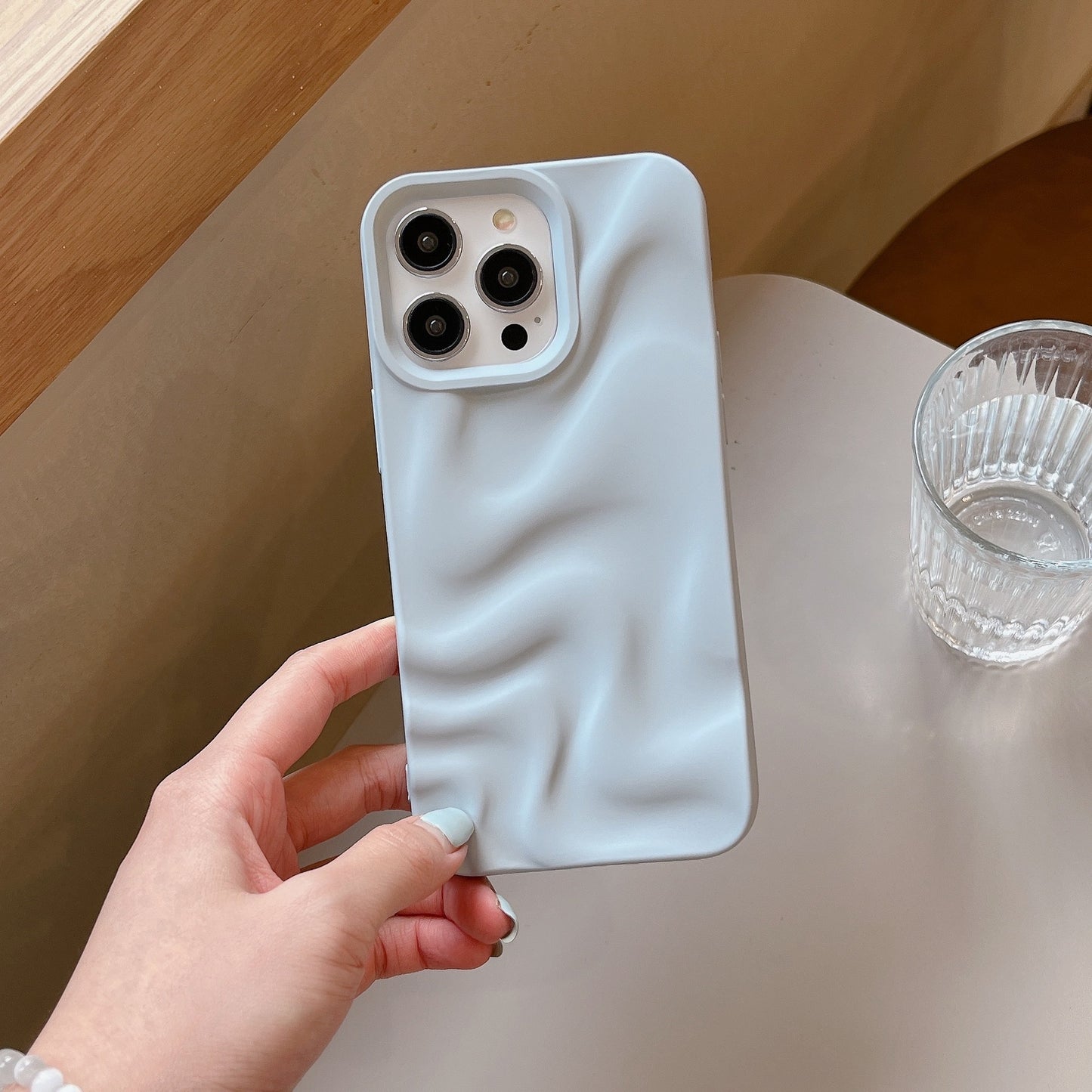 Wavy Texture Silicone Case Custom Colors Shockproof Matte Phone Cover for iPhone Samsung Xiaomi Models Wholesale Available