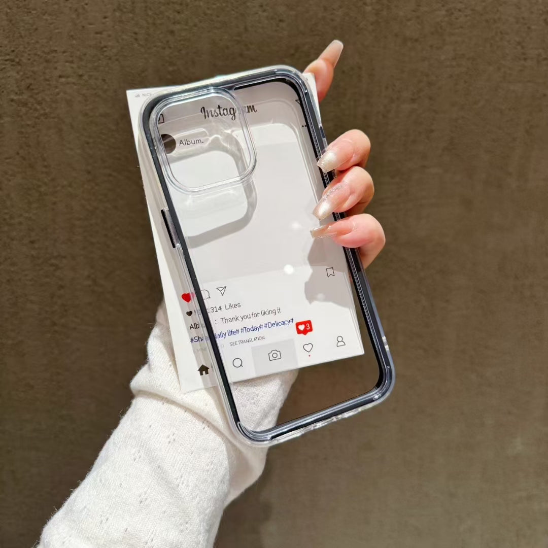 Wholesale Phone Cases Customizable Factory Direct 2-in-1 Acrylic Hard Clear Phone Case with Soft TPU Bumper – Shockproof Slim Cover for iPhone