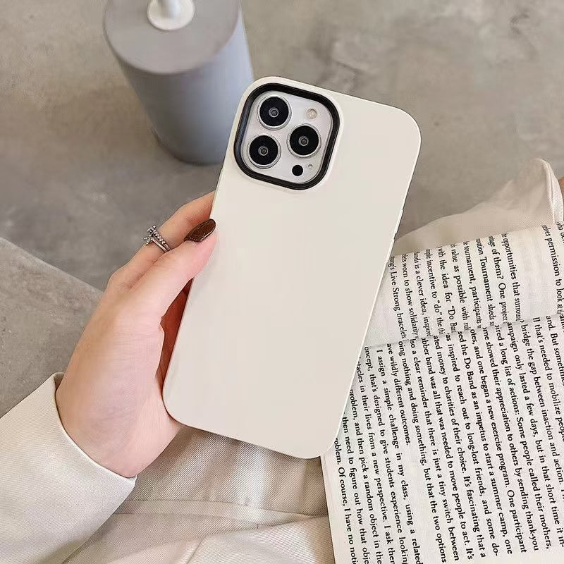 Wholesale Phone Cases | Customizable | Factory Direct – 3-in-1 Colorful Liquid Silicone Shockproof Case with Frame and Lens Protector for iPhone, Full Body Protective Cover