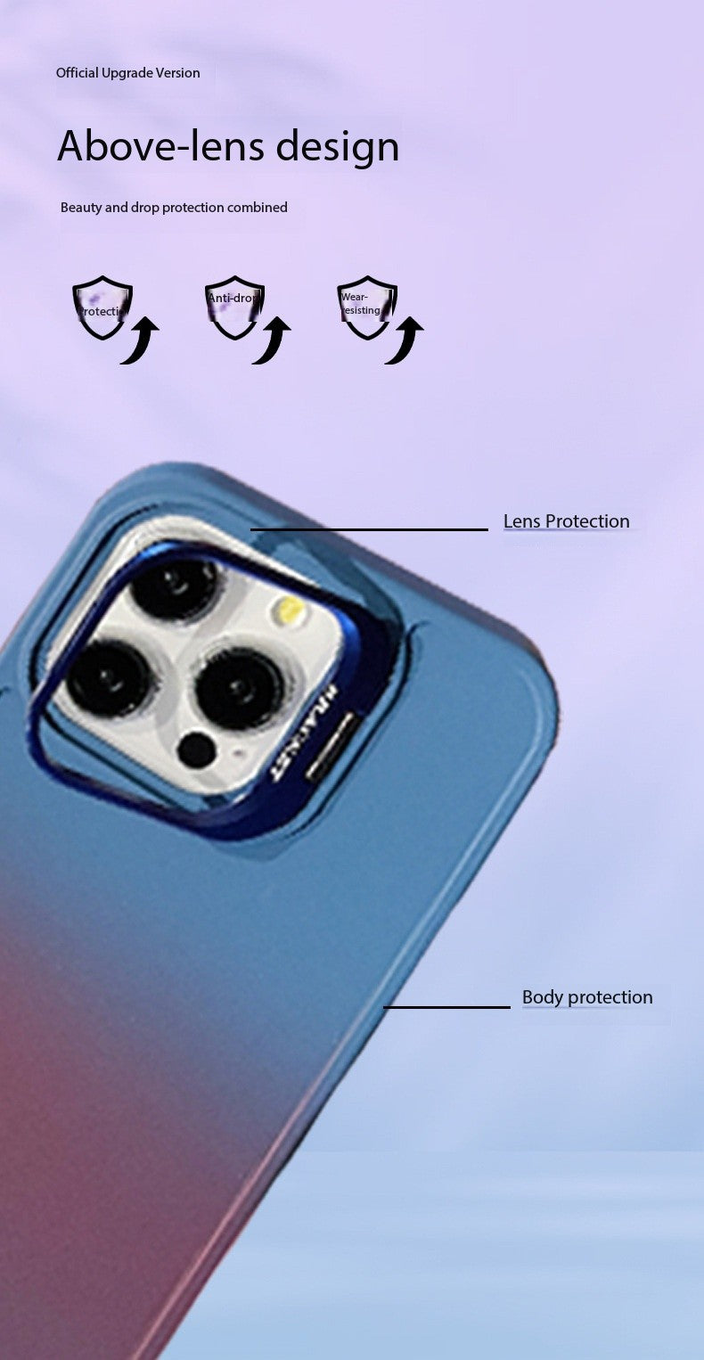 U6 Gradient Color Matte Case with Camera Stand for iPhone 17 Series – Smooth Finish Shockproof Design
