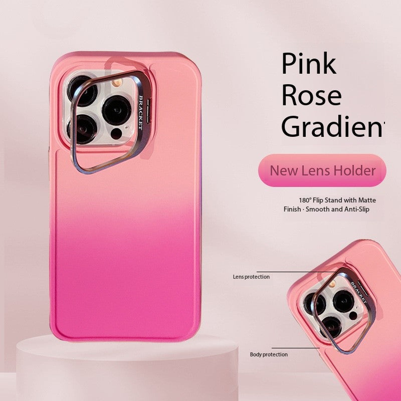 U6 Gradient Color Matte Case with Camera Stand for iPhone 17 Series – Smooth Finish Shockproof Design