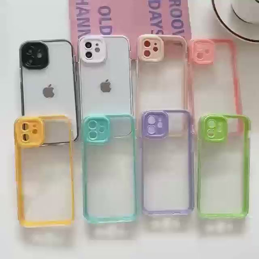 Wholesale Phone Cases | Customizable | Factory Direct – 3-in-1 Acrylic Hard Back Case with Colorful TPU Bumper, Contrast Camera Frame, Shockproof Clear Cover for iPhone